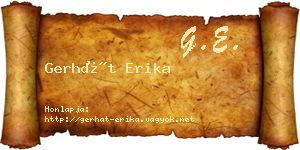 Gerhát Erika névjegykártya