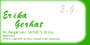 erika gerhat business card
